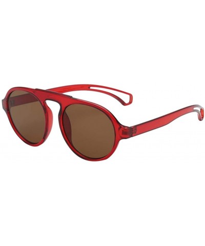 Rectangular Vintage Sunglasses Oversized Everyday - D - C618TCEQWXR $7.06