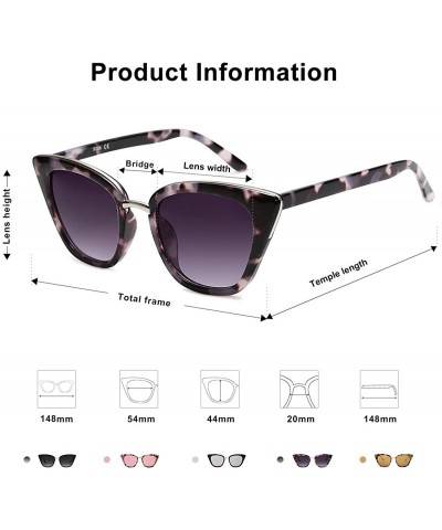 Oval Cat Eye Brand Designer Sunglasses Fashion UV400 Protection Glasses SJ2052 - CX18W4QX8HG $13.12
