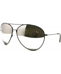 Aviator Super Oversized Aviator Sunglasses Unisex Fashion Big Mirror Lens - Black - CA187W5ETEY $8.20