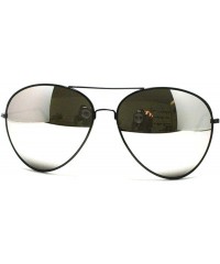 Aviator Super Oversized Aviator Sunglasses Unisex Fashion Big Mirror Lens - Black - CA187W5ETEY $8.20