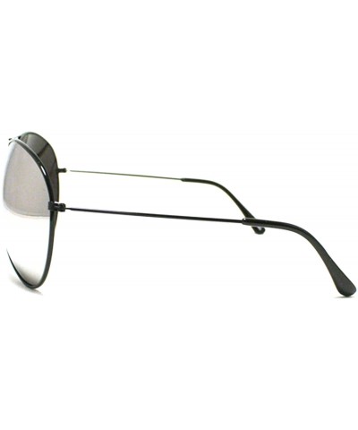 Aviator Super Oversized Aviator Sunglasses Unisex Fashion Big Mirror Lens - Black - CA187W5ETEY $8.20