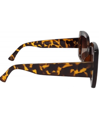 Square Oversized Bold Thick Black Square Frame Wide Arm Sunglasses Women Modern style IL1028 - CO18NRLAZ5G $8.48