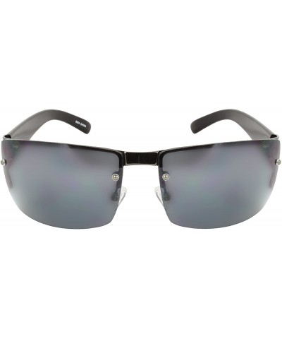 Rimless TU9304 Rimless Fashion Sunglasses - Black - CY11CB13UZP $8.48