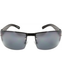 Rimless TU9304 Rimless Fashion Sunglasses - Black - CY11CB13UZP $8.48