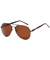 Oval Sunglasses for Men and Women Unisex Polarized Sunglasses - Brown - CO18M7QWIS6 $10.84