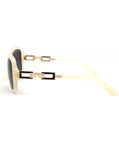 Oversized Womens Butterfly Designer Fashion Bi-focal Reading Lens Sunglasses - White Black - CT18ZYC5T5N $23.11