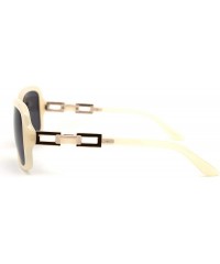 Oversized Womens Butterfly Designer Fashion Bi-focal Reading Lens Sunglasses - White Black - CT18ZYC5T5N $12.02