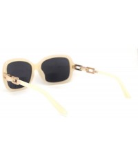 Oversized Womens Butterfly Designer Fashion Bi-focal Reading Lens Sunglasses - White Black - CT18ZYC5T5N $23.11