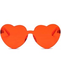 Wrap Women Fashion Heart-shaped Shades Sunglasses Integrated UV Candy Colored - 7133a - CJ18RS4IE0Y $8.35