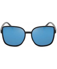 Square Square Sunglasses Female UV Protection Sunglasses Men Dazzling Color Film Toad Glasses (Blue Mercury) - CX190NXANN2 $8.74