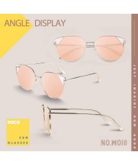 Round Vintage Retro Round Metal Polarized Sunglasses for Women 100% UV400 Protection W018 - Silver Pink - CG196EAATWZ $25.61