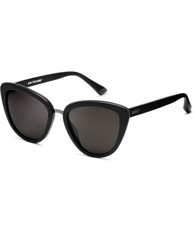 Cat Eye Marquee - Non-Polarized Cat Eye Women's Sunglasses - Black - C418QAG8C92 $85.10
