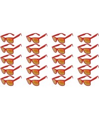 Oval 20 Pieces Per Case Wholesale Lot Sunglasses Colored Frame Full Mirror Lens - 20_pairs_matte_red - CX18CMNT88A $63.55