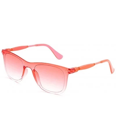 Square Sunglasses for Women and Men - Retro Plastic Frame Shades Eyewear UV Protection Sun Glasses - E - CY190DY2X8Q $17.56