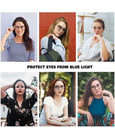 Oval Blue Light Blocking Glasses Women for Small Face - Anti Eye Strain Headache-Computer Reading Glasses UV400 Lens - C218ND...