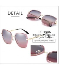 Square Oversized Sunglasses for Women Polarized Black Big Sun Glasses Fashion Designer Square Shades UV Protection - CG18QMQT...