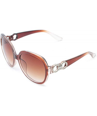 Round Polarized Sunglasses Protection Activities Transparent - Transparent Brown - CW18TOI8ZMR $30.17