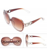 Round Polarized Sunglasses Protection Activities Transparent - Transparent Brown - CW18TOI8ZMR $14.48