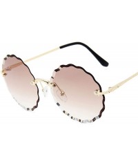 Round RimlWomen Sunglasses 2019 Clear Alloy Frame Vintage Retro Designer Eyeglasses Adult Shades - Pink - CF198AIR2SH $13.85