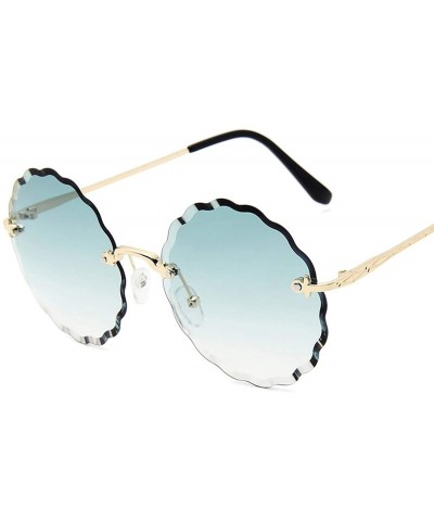 Round RimlWomen Sunglasses 2019 Clear Alloy Frame Vintage Retro Designer Eyeglasses Adult Shades - Pink - CF198AIR2SH $13.85