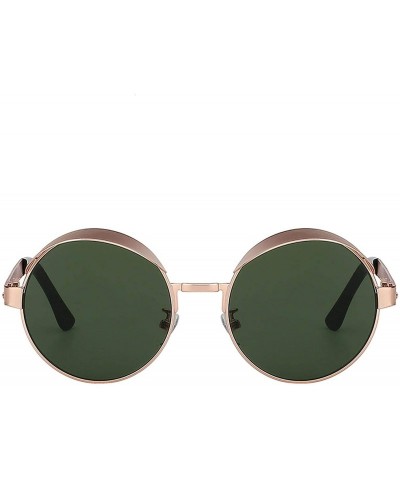 Square Sunglasses Men Women Brand Designer Vintage Sunglass - Gold W Black - CH18S7LQZSA $17.75