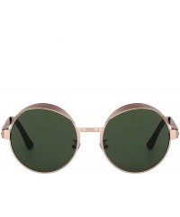Square Sunglasses Men Women Brand Designer Vintage Sunglass - Gold W Black - CH18S7LQZSA $17.75