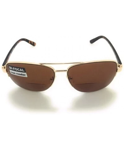 Aviator Aviator Bifocal Sunglasses Sun Reader for Men and Women-UV Production - Gold - C718I8Y8GNS $18.77
