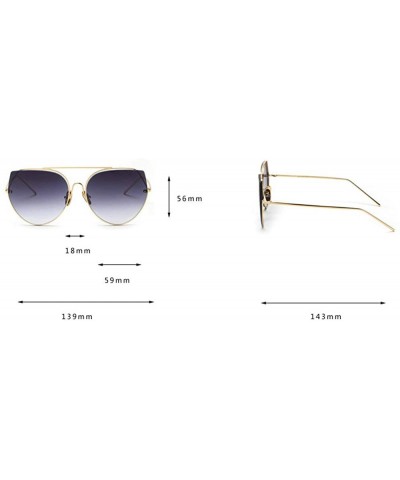 Round Fashion New Personality Cat Sunglasses Female Metal Color Lens Men sunglasses - Silver - CZ18WNR4MW9 $12.79