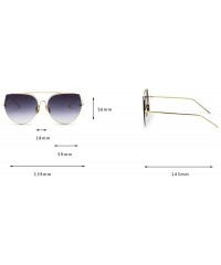 Round Fashion New Personality Cat Sunglasses Female Metal Color Lens Men sunglasses - Silver - CZ18WNR4MW9 $12.79