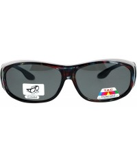 Rectangular Polarized Womens 63mm Over the Glasses Rectangular Fit Over Sunglasses - Dark Red - CX12NH3HSML $12.95