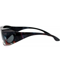Rectangular Polarized Womens 63mm Over the Glasses Rectangular Fit Over Sunglasses - Dark Red - CX12NH3HSML $12.95