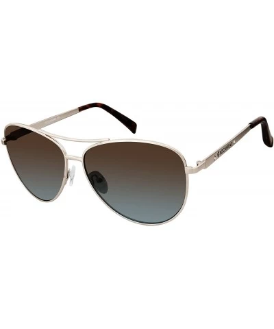Aviator Women's R685 Metal Aviator Sunglasses with 100% UV Protection - 62 mm - Gold - C8180SRUYQQ $80.30