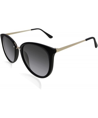 Cat Eye Fashion Cat Eye Sunglasses for Women 100% UV Protection FW3002 - C1 Black - C718ET226KK $34.62