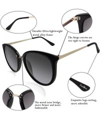 Cat Eye Fashion Cat Eye Sunglasses for Women 100% UV Protection FW3002 - C1 Black - C718ET226KK $20.12