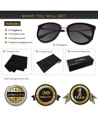 Cat Eye Fashion Cat Eye Sunglasses for Women 100% UV Protection FW3002 - C1 Black - C718ET226KK $20.12