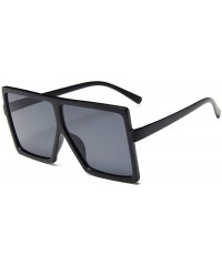 Oversized Squared Oversized Sunglasses for Women Men-Fashion Stylish Flat Top Design Big Shades UV Protection 8076 - C3197Q0G...