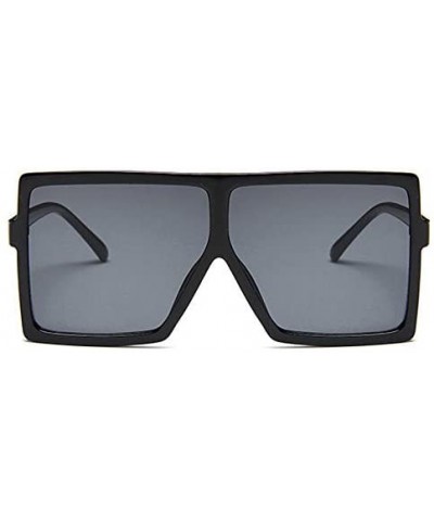 Oversized Squared Oversized Sunglasses for Women Men-Fashion Stylish Flat Top Design Big Shades UV Protection 8076 - C3197Q0G...
