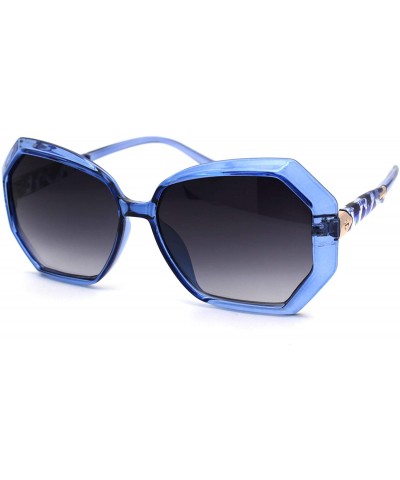 Butterfly Womens Classic 90s Chic Butterfly Plastic Sunglasses - Blue Smoke - CM18ZWQGOLE $23.66