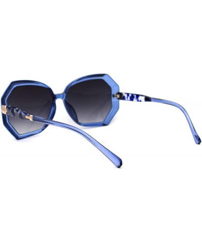 Butterfly Womens Classic 90s Chic Butterfly Plastic Sunglasses - Blue Smoke - CM18ZWQGOLE $9.53