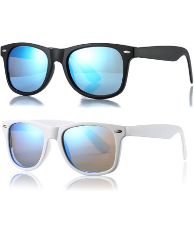 Wayfarer Classic Polarized Sunglasses Unisex Square Horn Rimmed Design - CE18TURT0ZD $19.50