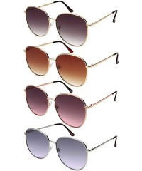 Oval Round Style Sunglasses Women Oval Sunglass Flat Mirror Lens 3197-FLOCR - C618M63G3KC $7.96