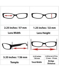 Square Reading Glasses Men Women Dura Tight - 2 Red & 2 Blue - CK18DWOREI2 $17.38