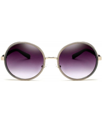 Oversized Gothic Steampunk Round Sunglasses Mujer Mirror Goggle Luxury Fashion Sun Glasses Women Vintage Oculos - CJ198AHK4II...