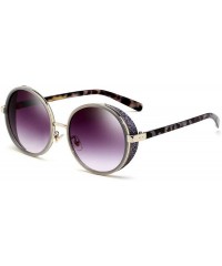 Oversized Gothic Steampunk Round Sunglasses Mujer Mirror Goggle Luxury Fashion Sun Glasses Women Vintage Oculos - CJ198AHK4II...