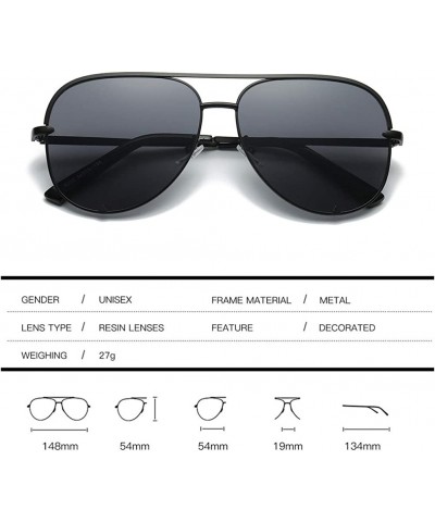 Oversized QUAY Australia X Desi Perkins Key Sahara Fade Sunglasses Mini Aviator - Black Silver - CA18ZI9XK8A $11.07