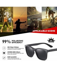 Oversized DESIGN Polarized Sunglasses Men TR90 Frame Fashion Mirror Driving Fishing Zonnebril Heren UV400 - C1black - CZ197Y7...