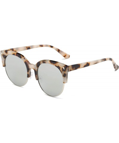 Goggle Women Round Fashion Sunglasses - Grey - CA18WR9SQ75 $38.12