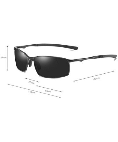 Square designe rcustom polarized sunglasses fashion - Silver&blue-4.5 - CC18N6NR5CQ $30.32