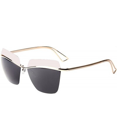 Oversized Designer Oversized Double Bridge Unisex Men Women Large Metal Driver Polarized Sunglasses 808 - CJ11XH4PKKD $13.99