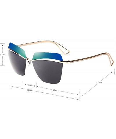 Oversized Designer Oversized Double Bridge Unisex Men Women Large Metal Driver Polarized Sunglasses 808 - CJ11XH4PKKD $13.99